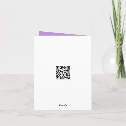 Note Card Lilac Blossom Reflected in Raindrop カード (裏面)