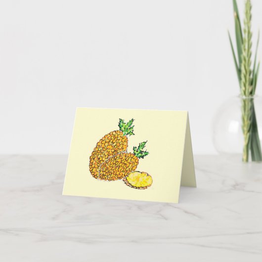 Note Card : Pineapples  ノートカード (正面)