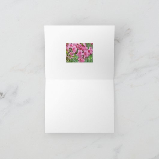 NOTE CARD/ PINK AZALEAS/ PHOTOG./DIG.MANIP. カード (内部)