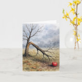 Note Card Watercolor Broken Apple Tree  カード (黄色い花)