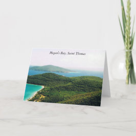 Note Card with Megan's Bay, Saint Thomas Scene カード