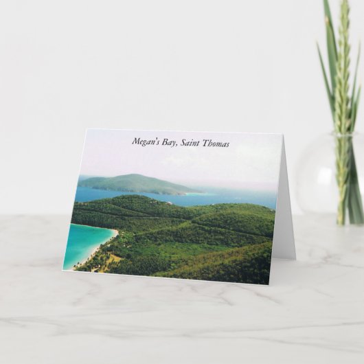 Note Card with Megan's Bay, Saint Thomas Scene カード (正面)