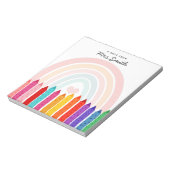 Note From Teacher Crayon Rainbow Notepad ノートパッド (回転)