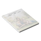 "Note From the Mommy of"，カラーカスタム写真 ノートパッド (アングル)
