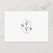 Note on Wedding Gift Contributions Black and White エンクロージャーカード (裏面)