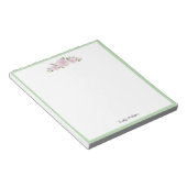 Note Pad with Name Soft Pink Roses ノートパッド (アングル)