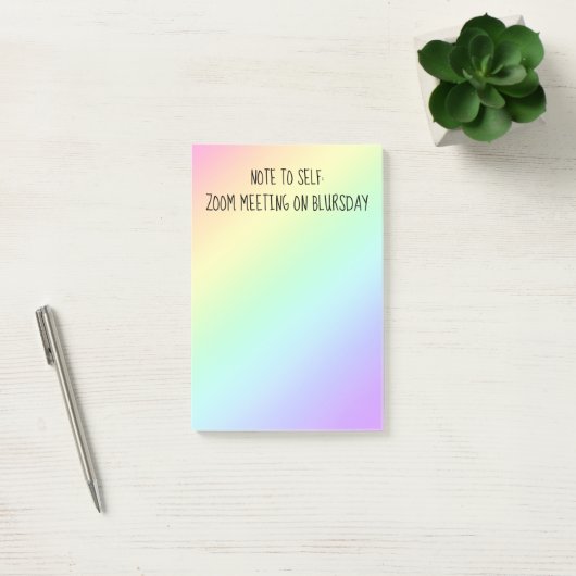 「Note to Self」おもしろい Rainbow Post-It Notes ポストイット (オフィス)
