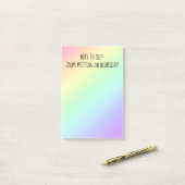 「Note to Self」おもしろい Rainbow Post-It Notes ポストイット (デスク上)