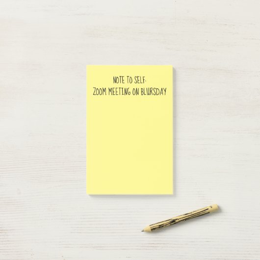 「Note to Self」のおもしろいBlurth Post-It Notes ポストイット (デスク上)