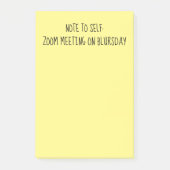 「Note to Self」のおもしろいBlurth Post-It Notes ポストイット (正面)