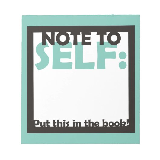 Note to Self：本書に載せる ノートパッド (正面)