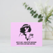 Note to Self – 皮肉なユーモア ポストカード (スタンド正面)