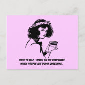 Note to Self – 皮肉なユーモア ポストカード (正面)