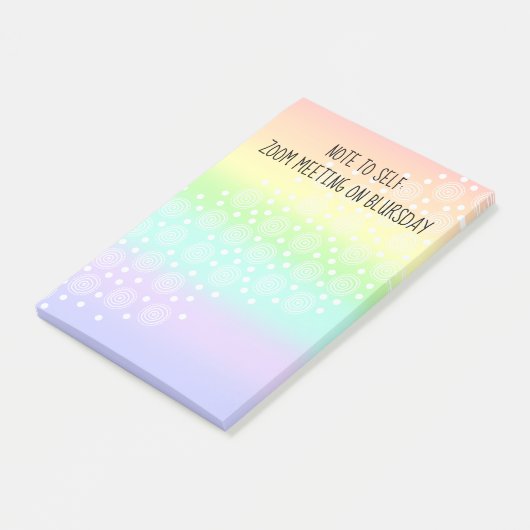 Note to Self Blursday Rainbow Post-It Notes ポストイット (アングル)