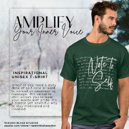 "Note to Self" Inspirational Unisex T-Shirt Tシャツ