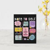 Note To Self Psychologist Mental Health Awareness  カード (黄色い花)