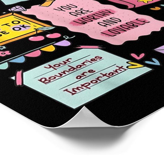 Note To Self Psychologist Mental Health Awareness  ポスター (角)