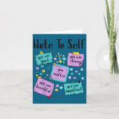 Note To Self You Suicide Prevention Awareness カード (正面)