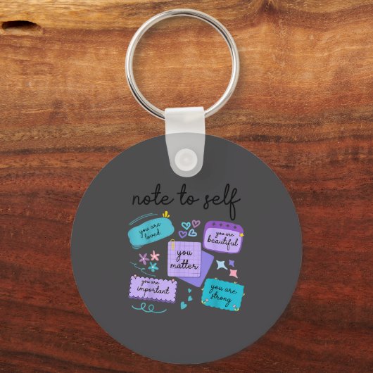 Note To Self You Suicide Prevention Awareness  キーホルダー (正面)
