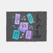 Note To Self You Suicide Prevention Awareness  フリースブランケット (正面(横))
