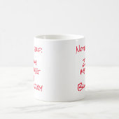 "Note to Self: Zoom meeting on Blursday" Two-Tone コーヒーマグカップ (中央)