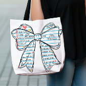 Notebook Bow Teacher Back to School Personalized クロスボディバッグ