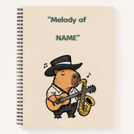  Notebook – Capybara Music Notes  ノートブック