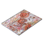Notebook featuring mixed media floral art. ノートブック (左側)
