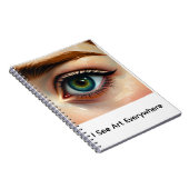Notebook I see Art artistic eye gift ノートブック (右側)