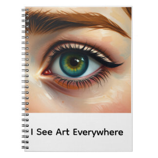 Notebook I see Art artistic eye gift ノートブック