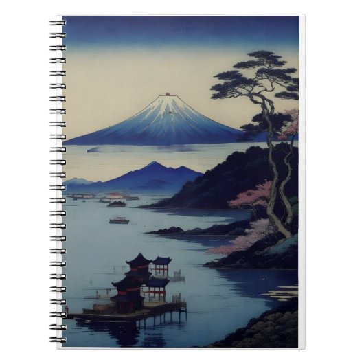 Notebook - Lake, Pine and Mountain - Japan ノートブック (正面)