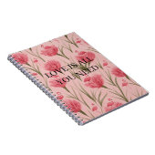 NOTEBOOK LOVE IS ALL YOU NEED PINK FLAMINGO FLOWER ノートブック (右側)