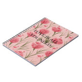 NOTEBOOK LOVE IS ALL YOU NEED PINK FLAMINGO FLOWER ノートブック (左側)
