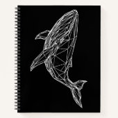  Notebook Modern Geometric Whale ノートブック (正面)