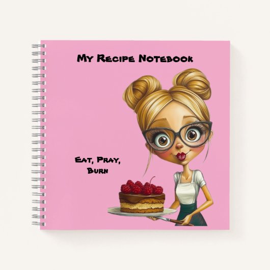 Notebook. My recipe book. With humor. ノートブック (正面)