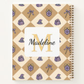 Notebook Name Magic Academy Wizard School Gold ノートブック (裏面)
