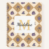 Notebook Name Magic Academy Wizard School Gold ノートブック (正面)