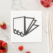 Notebook Pages Icon Paper Napkins スタンダードランチョンナプキン (インサイチュ)