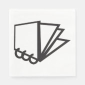 Notebook Pages Icon Paper Napkins スタンダードランチョンナプキン (正面)