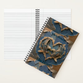 Notebook Paper Cut Eagle Two Souls One Heart ノートブック