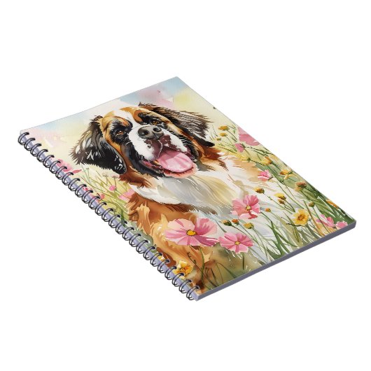 Notebook – Saint Bernard Dog Lover Journal ノートブック (右側)