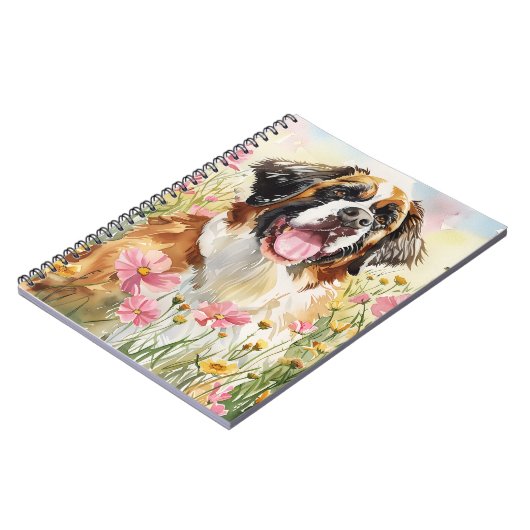 Notebook – Saint Bernard Dog Lover Journal ノートブック (左側)