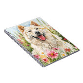  Notebook – Samoyed Watercolor Dog Lover Journal ノートブック (右側)