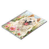  Notebook – Samoyed Watercolor Dog Lover Journal ノートブック (左側)