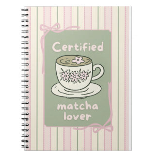 notebook spiral cute matcha greentea drink  ノートブック