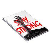 Notebook : Stay Strong Motivational Quote Design  ノートブック (右側)