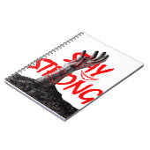 Notebook : Stay Strong Motivational Quote Design  ノートブック (左側)