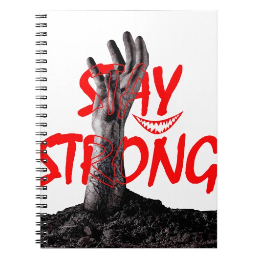 Notebook : Stay Strong Motivational Quote Design  ノートブック (正面)