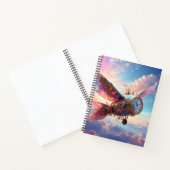 Notebook w/ fantastical wing and clock face design ノートブック (内部)
