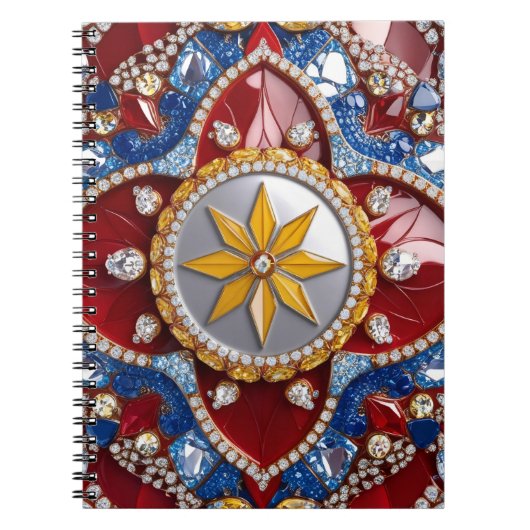 Notebook with Columbia Colors抽象デザイン ノートブック (正面)